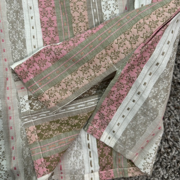 Maggie & Max Woman Plus 2X‎ Button Up Shirt Striped Cuff Sleeve Neutral Relaxed - Picture 7 of 8